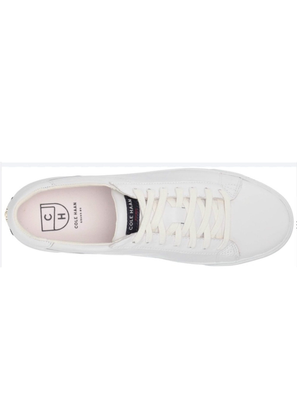 Cole Haan Women’s White Grand Crosscourt Leather Sneaker. Size 8.5 EUC